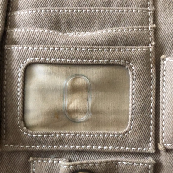 #Vintage Fossil Khaki #Canvas Messenger Bag with Floral & Khaki Interior - Picture 16 of 16